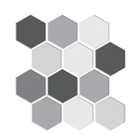 Hexagon Tile Peel And Stick Adhesive Wall Tiles Stick On Backsplash Wall Sticker 3D Backsplash Tile Environmentally Friendly