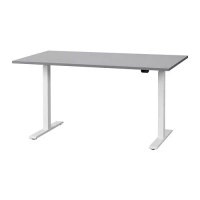 RODULF 升降式工作桌, 灰色/白色, 140x80 公分