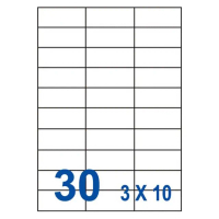 【Unistar裕德標籤】US4456 多功能白標30格 70x29.7mm -100張/盒(A4/貼紙/標籤紙/防溢膠/無刺鼻味)