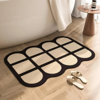 Entrance door non-slip floor mat for home use, diatomite absorbent foot mat for bathroom and toilet