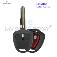 Remtekey Remote Key 2 Button 434mhz 4D61 Chip For Mitsubishi Triton Lancer Evo CT9A Vll Vlll lX Montero Pajero Shogun MIT8L