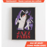 Tranh treo tường, Music Wall Art, Vintage Wall Art, Jazz Wall Art, Saxophone Player Print, tặng kèm 