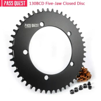 PASS QUEST 130BCD chainring 5-Claw Closed Disc Round/Oval 42/44/46/48/50/52/54/56/58/60T For SRAM RED APEX Bicycle Crankset