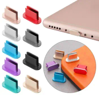 Cap Anti Dust Plug Charger Port Block Metal Stopper For Samsung Galaxy S21 S20 Huawei P40 Xiaomi 11/10 Type-C Mobile Phones