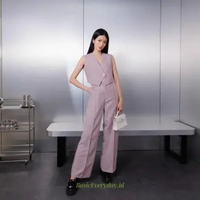 Setelan Celana Panjang Wanita Vest Set Bianca Stelan BasicEveryday Dewasa Casual Nyaman Reguler Mera