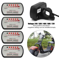 36V48V60V72V Universal Voltmeter Power Display Battery Capacity Indicator Meter Tester For Electrical Motorcycles Scooter E-Bike