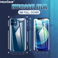 For iPhone 12 Pro Max 360 Full Cover Protective hydrogel Film HD Screen Protector For iPhone 11 Pro Max Front Back Thin Sticker