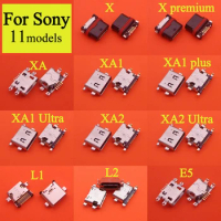 2pcs Micro USB For Sony Xperia L1 L2 E5 X Premium XA XA1 XA2 Ultra Plus Power Charging Port Socket Power Connector Plug
