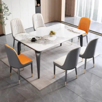 Marble Table Dining Room Sets Kitchen Desk Modern Luxury Mainstays Round Dining Room Sets White Mesas De Comedor Furnitures