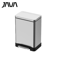 JAVA JH8858MT-20L 不鏽鋼長方形腳踏垃圾桶 20公升 砂鋼色 香港行貨