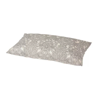 JÄTTEVALLMO 枕頭套, 米色/深灰色, 80x50 公分