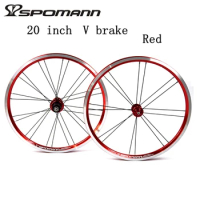 Spomann 20 Inch Mountain Bicycle Wheels BMX Wheelset 11 speeds Folding Bike Wheel V Brake Bicycle Wheelsets Bicicleta Parts