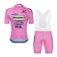 Retro Team Mercatone Uno Marco Pantani 2000 Tour Italy Pink Cycling Jersey Set Summer Breathable MTB Bike Clothing Ropa
