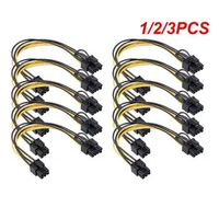 1/2/3PCS PCI-Express PCIE 6 Pin To Dual 8 (6+2) Pin VGA Graphic Video Card Adapter Power Supply Cable Pci-e Power Cable 20cm