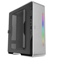 Gamemax VIOLIN Casing Gaming Mesh Mini ITX PC Case Mini CPU Komputer Black Silver Garansi Resmi Silv