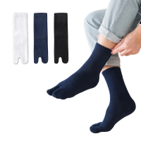 FAV 3雙組/二指毛圈襪/型號:C509(男襪/厚襪/二趾襪/中筒襪)