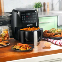 Air fryer oven 4 Qt Digital Air Fryer with Guided Cooking, Black kitchen appliances