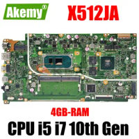 AKEMY X512JP Mainboard For Asus VivoBook X512J X512JA V5000J X512JP X512JF V5000JP Laptop Motherboard i5 i7 CPU MX330-2G 4GB-RAM