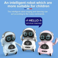 Emo Pocket Robot Talking Interactive Dialogue Voice Recognition Record Singing Dancing Telling Story Mini Robot Kids Toys
