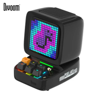 Divoom Ditoo Pixel Art Bluetooth Speaker Wireless 15W Output Power Gaming Room Setup with 16X16 LED App Controlled Front Screen