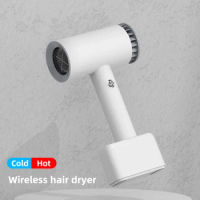 Wireless Hair Dryer Rechargeable Hot &amp; Cold Wind Hair Dryer Travel Portable Cordless Blow Dryer for Painting Outdoor Camping Pet