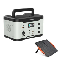 【PHILIPS 飛利浦】60W太陽能板超值組+1000W DLP8092C攜帶式儲能行動電源(DLP8842C/露營//UPS不斷電)