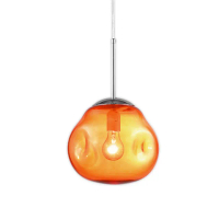【必登堡】波玻星球吊燈 橘紅色 B561162(單吊燈/餐吊燈/兒童遊戲房/吧檯/中島/北歐風/馬卡龍)