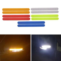2PCS Car Sticker Set Rearview Mirror Exterior for Reflex Tape Reflective Strip Anti-Collision Warning Sticker for Automo