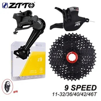 ZTTO MTB 1x9 Speed Shifter Set Mountain Bike 9S Shifter Derailleur 9S 11-40T Cassette 11-32T 11-36T 11-42T 11-46T 9V K7 Chain