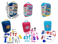 Mainan anak tas koper Set Dokter, Kecantikan, dan Pertukangan, Tas | 118-86C, 118-86B, 118-87A//