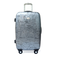 Alviero Martini 義大利地圖包 旅行硬殼行李箱 24吋60cm-地圖灰