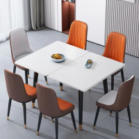 Nordic Waterproof Dining Table Modern Luxury Space Savers Minimalist Dining Table Living Rectangle Esstisch Kitchen Furniture