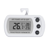 1 Piece Electronic Digital Refrigerator Thermometer LCD Screen Fridge Freezer Temperature With Hook High &amp; Low -20°C To 50°C
