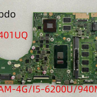 K401UQ Mainboard For ASUS K401UQ Motherboard with RAM-4G i5-6200u GPU-940MX
