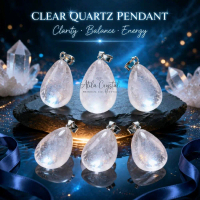 Clear Quartz natural pendant stone