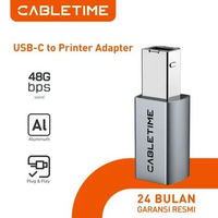 CABLETIME Adapter USB Type C To USB-B 2.0 Male Converter Konektor For Printer