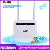 KuWFi 4G SIM Wifi Router LTE CPE Router 150Mbps Unlocked 4G FDD/TDD With RJ45 Lan Port SIM Card Sot Support 32 Wifi Users