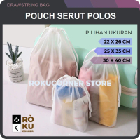 Pouch Serut Polos Storage Bag Travel Organizer Kantong Plastik Doff
