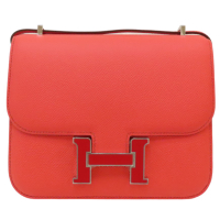 【二手名牌BRAND OFF】HERMES 愛馬仕【激安價】德州粉 EPSON皮革 Constance 19 肩背包 Z刻