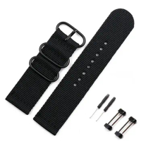 Nylon strap men's watch accessories pin buckle for Suunto core watch strap 24mm outdoor sports female bracelet watch band