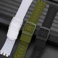 Durable Watch Band for Swatch Strap Silicone Watch Band 19mm Rubber Strap19MM Waterproof Sports Bracelet Watch Accessories