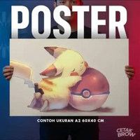 Poster Pokemon Custom Artpaper Dekorasi Kamar Anime Pikachu Charizard Hiasan Dinding Aesthetic A1 90