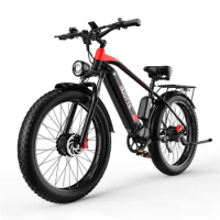 Free shipping DUOTTS F26 Electric Bike48V 17.5AH Battery 750W*2 Dual Motors Men's Mountain Bike 26*4.0 Fat Tires Ebike