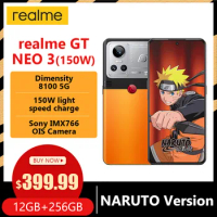 realme GT NEO 3 (150W) NARUTO Limited Edition 5G Smartphone 12GB 256GB Dimensity 8100 6.67'' FHD+IMX 766 OIS 50MP
