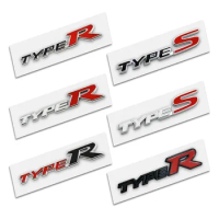 3D Metal Silver Red Black Logo TYPES Car Trunk For Honda Civic CRV HRV Accord Fit Fk8 Type Type S R Badge Sticker Accessories