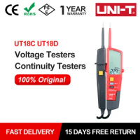 UNI-T Digital Voltmeter UT18C UT18D AC DC Voltage Continunity Tester 690V LCD Display 3 Phase Sequence RCD Electrical Tester