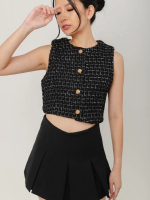 WEARCAID - Alaia Top | Atasan Wanita | Atasan Tweed Wanita