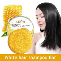 Women Honey Hair Shampoo Bar Yellow Color Anti Hair Loss Shampoo For Hair Growth Nourishes Repairs Hair Care M0Q2