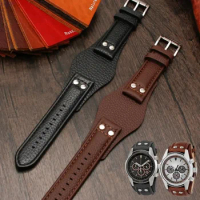 22mm Genuine Leather Watch Strap for Fossil CH2564 CH2565 CH2891 CH3051 FS4813 ME3102 Men Handmade Rivet Wrist Band Bracelet