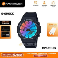 Jam Tangan Pria Casio G-Shock GA-2100SR-1ADR CasiOak Iridescent Color Series Digital Analog Dial Bla